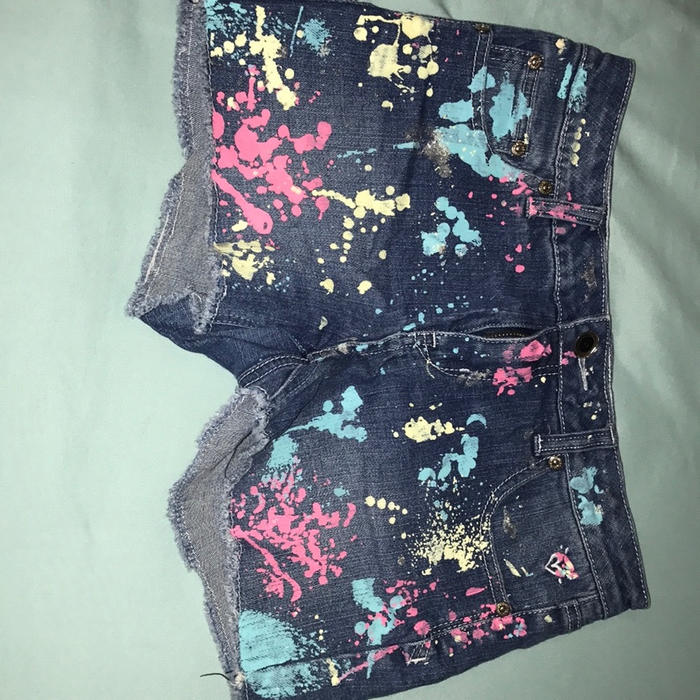 Paint Splattered Shorts